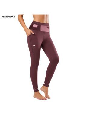 High Waisted Compression Running Leggings Yoga Pants with Pockets